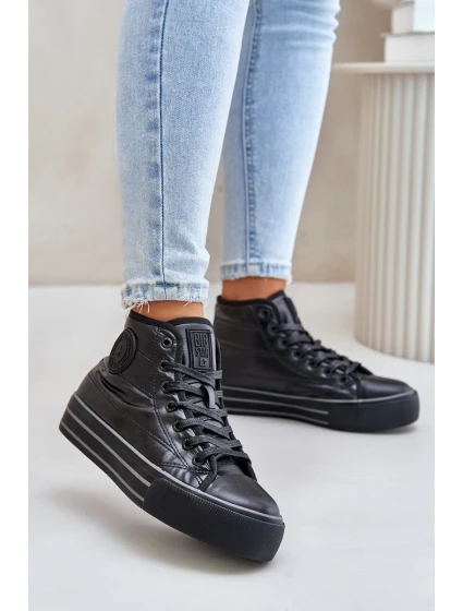 Zateplené dámské tenisky na platformě model 21675267 černé - Big Star Shoes Zateplené dámské tenisky na platformě model 21675267 černé - Big Star Shoes