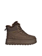 Dámské zimní boty s šněrováním s kožešinou Big Star model 22386305 tmavě hnědé - Big Star Shoes
