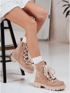 Dámské šněrovací béžové model 21994342 - Dstreet
