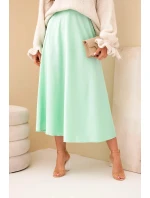 Dámská viskózová rozšířená sukně mátová
