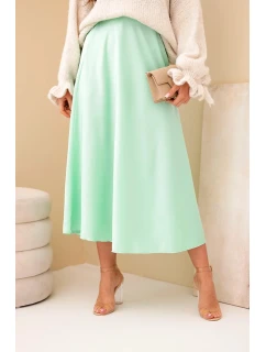 Dámská viskózová rozšířená sukně mátová