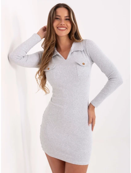 Šaty RV SK 7435.38 svetlo šedá