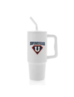 SUPERUČITELKA (ZNAK) - bílý cestovní termohrnek 900 ml