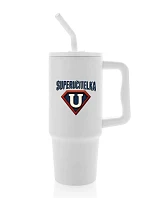 SUPERUČITELKA (ZNAK) - bílý cestovní termohrnek 900 ml