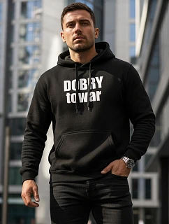 Pánska mikina s kapucňou GOOD GOOD GOOD black FashionStreet NX0018B-BK