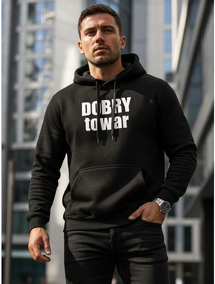 Bluza męska z kapturem  czarna model 22106291 - FashionStreet