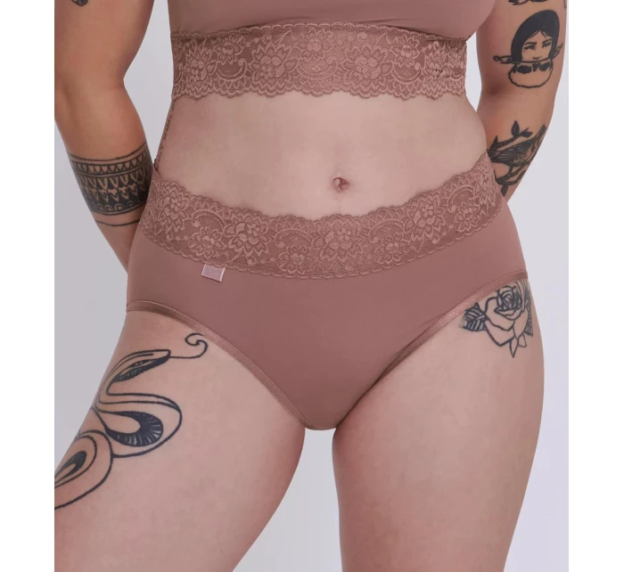 Dámske nohavičky Romance Midi - BROWN - hnedá 1141 - SLOGGI