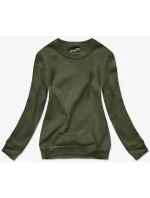 Dámská tepláková mikina v olivové barvě se stahovacími lemy model 21466538 - J.STYLE