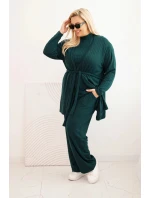 Dámsky 3-dielny set Plus Size tmavo zelená Dámsky 3-dielny set Plus Size tmavo zelená