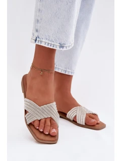 Dámské ploché stříbrné s kamínky Zinnia