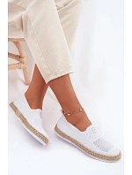 Dámské espadrilky model 22067174 Bílé - VINCEZA Dámské espadrilky model 22067174 Bílé - VINCEZA