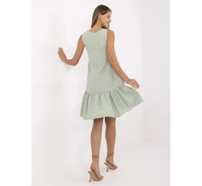 Šaty 328 SK model 15211588 světle zelená - FPrice Šaty 328 SK model 15211588 světle zelená - FPrice