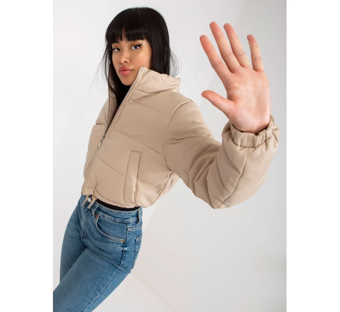 Dámsky kabát NM KR D2 3820 62 svetlo béžová