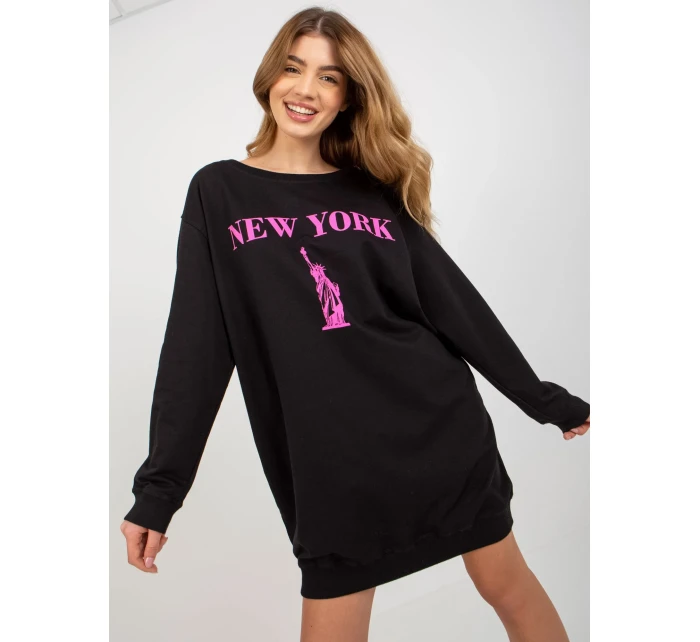 Mikina VI BL 3212.15X čierna a ružová