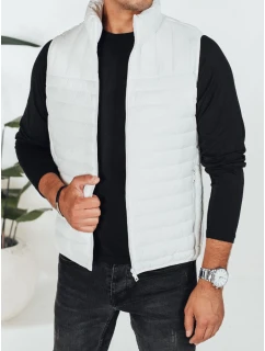Pánská prošívaná bílá vesta Dstreet model 21991581 - FashionStreet