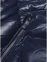 Krátká dámská prošívaná zimní bunda v barvě s kapucí model 21247395 - J.STYLE