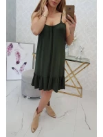 Šaty s model 18744723 páskem khaki - K-Fashion
