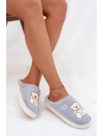 Fotrnné pantofle s medvídkem modré Noralie