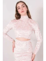 Dámská velurový Top model 18398601 pudr béžová BSL - FPrice