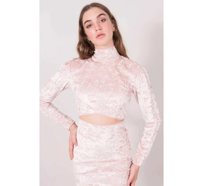 Dámská velurový Top model 18398601 pudr béžová BSL - FPrice