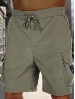 Pánské látkové bojové šortky zelené Dstreet model 21988584 - FashionStreet Pánské látkové bojové šortky zelené Dstreet model 21988584 - FashionStreet