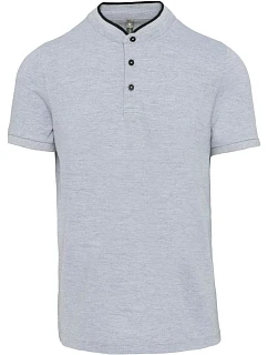 K 223 Pánské polo s límcem oxford grey/black model 22506445 - Kariban
