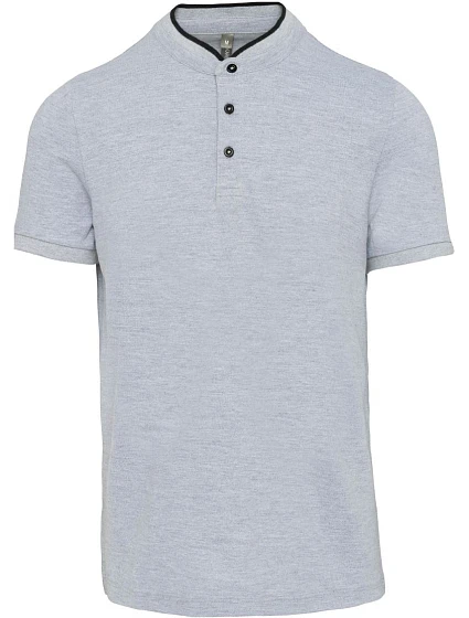 Kariban K 223 Pánske polo s mao golierom 20.K223 oxford grey/black Kariban K 223 Pánske polo s mao golierom 20.K223 oxford grey/black