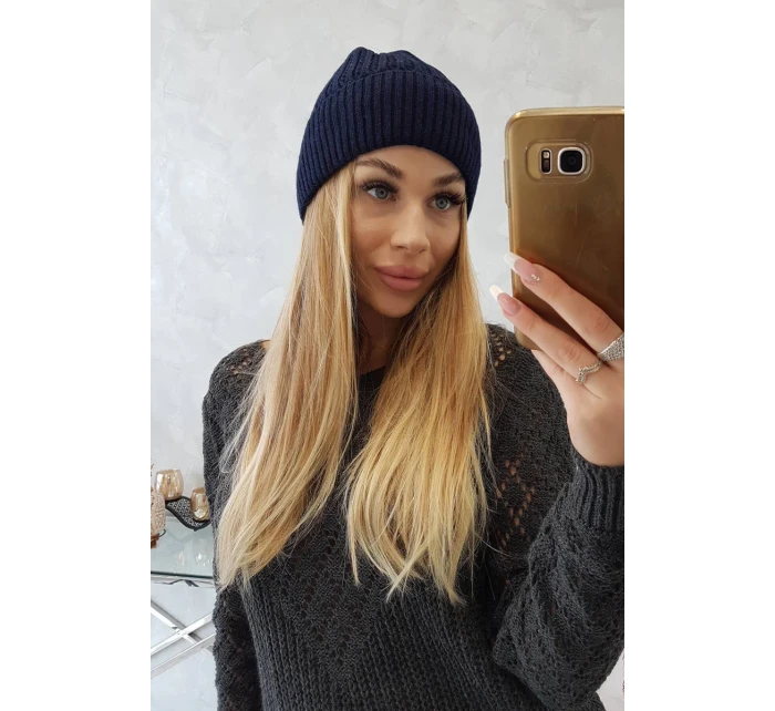 Tenká čiapka Malwina K250 navy blue