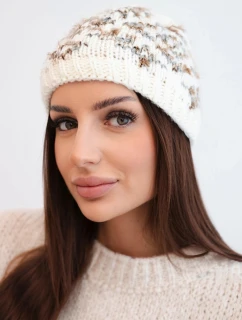 Dámská zimní vlněná čepice s ozdobnými krystalky K399 černá