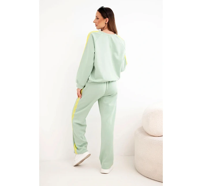 Dámska tepláková súprava Masełko s legínami a voľnou mikinou tmavá mentolová