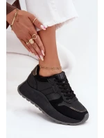 Ocieplane Sneakersy Damskie Na Platformie Big Star SS274007 HI-POLY SYSTEM Czarne