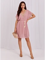 Šaty DHJ SK model 17436885 světle růžová - FPrice Šaty DHJ SK model 17436885 světle růžová - FPrice