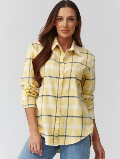 Košeľa s dlhým rukávom model 224090 Makadamia