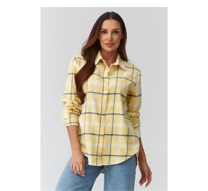 Košeľa s dlhým rukávom model 224090 Makadamia