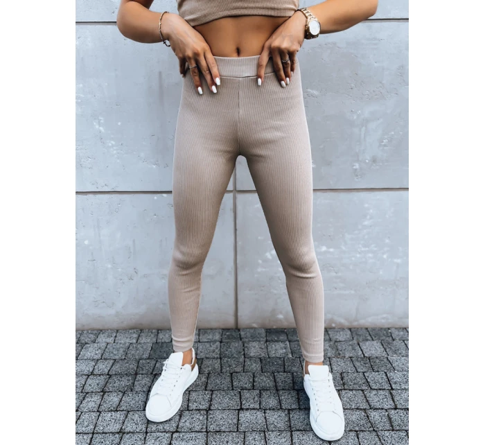 Dámske legíny OLIVE BRANCH beige FashionStreet nohavice UY1611