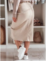 Džínová maxi sukně s rozparkem béžová Dstreet model 21985316 - FashionStreet