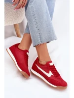 Buty Sportowe Sneakersy Damskie Czerwone Zerina