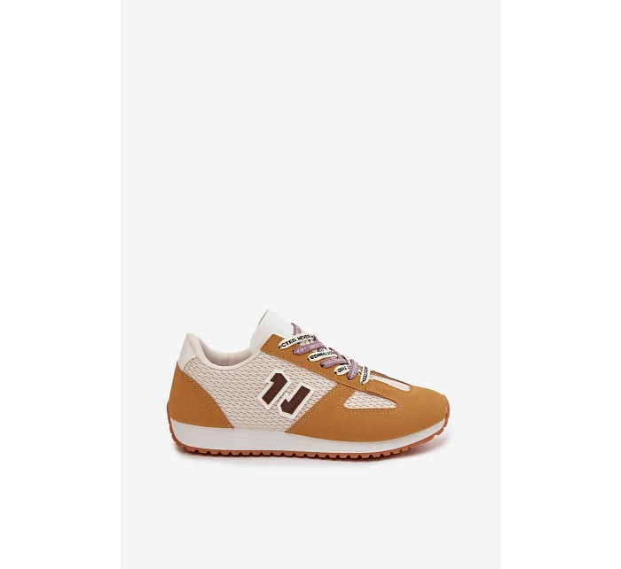 Dámské Tenisky s Ozdobným Šněrováním Žluté Henira