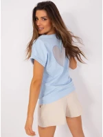 Bluzka RV BZ model 18694280 jasny niebieski - FPrice Bluzka RV BZ model 18694280 jasny niebieski - FPrice