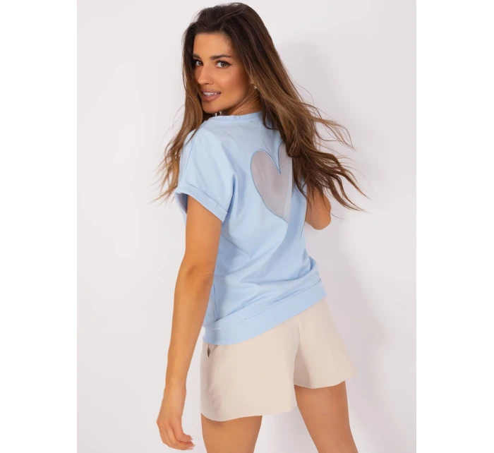 Bluzka RV BZ model 18694280 jasny niebieski - FPrice Bluzka RV BZ model 18694280 jasny niebieski - FPrice