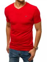Červené pánske tričko bez potlače RX4464