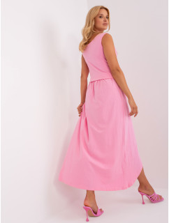 Ružové maxi šaty na leto