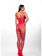 Očarujúce bodystocking Lesha červený - Anais