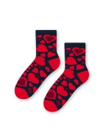 Dámské ponožky model 14559108 Srdce - Steven Dámské ponožky model 14559108 Srdce - Steven