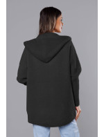 Čierny prehoz cez oblečenie ála alpaka s kapucňou (B6007)