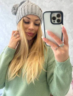 Fleecová čepice Paulina model 18750179 šedá - K-Fashion