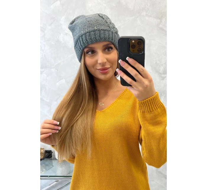 Dámska čiapka Amira K359 tmavo šedá