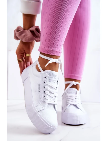 Tenisky na platformě model 21576320 Bílý - Lee Cooper