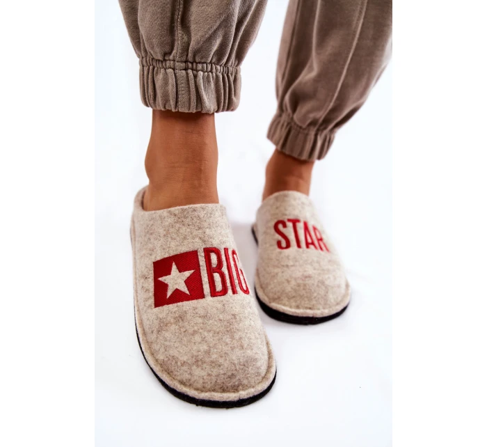 Domácí pantofle Big Star model 21600995 Béžová - Big Star Shoes