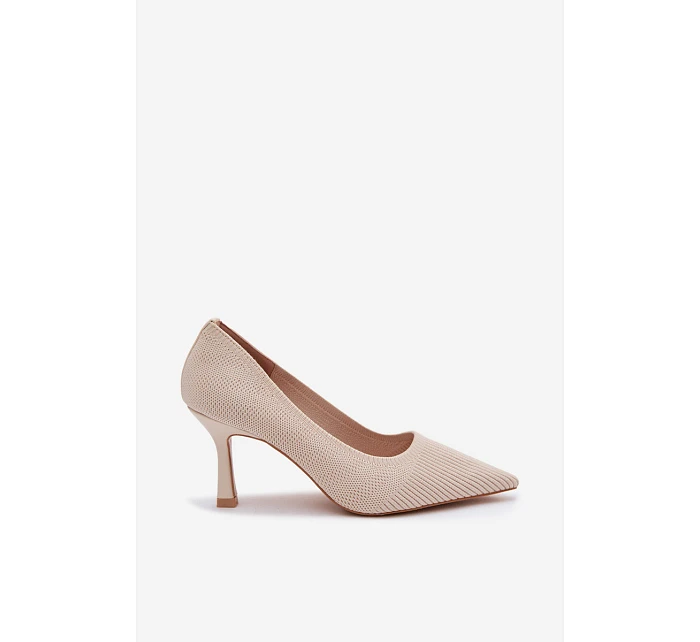 Materiálové lodičky Béžové model 22102872 - Boto